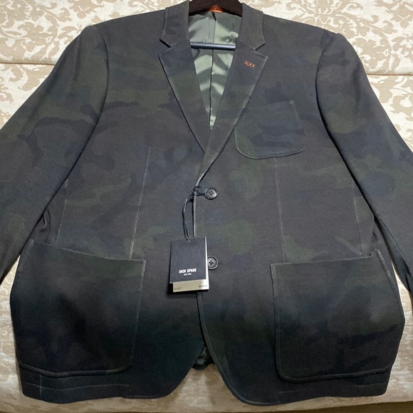 Jack Spade Camo Print Ponte Knit Sports Coat - Picture 1 of 12